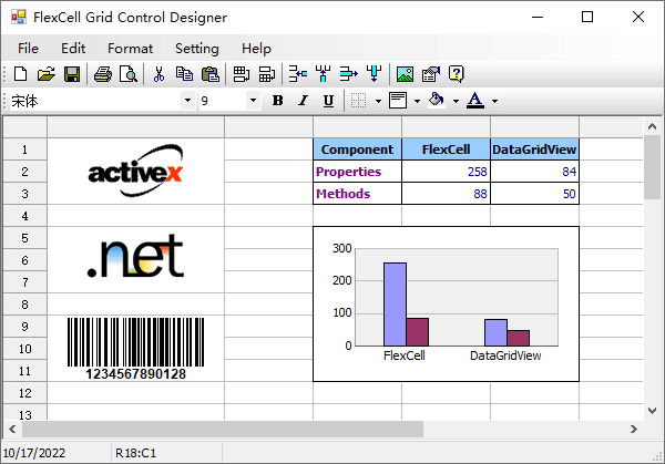 FlexCell Grid Control Screenshot